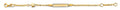 14K Two Tone Gold CZ Baby ID W/ Star Bracelet