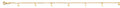 14K Yellow Gold Celestial Charm Light Anklet (9+1)