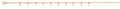 14K Yellow Gold Bar Charm Light Anklet (9+1)