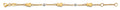 14K Two Tone Gold Teddy Bear Baby Bracelet