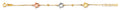 14K Yellow White Rose Gold Star Baby Bracelet