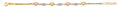 14K Yellow White Rose Gold Heart Baby Bracelet