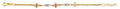 14K Yellow White Rose Gold Cross Baby Bracelet
