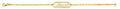14K Yellow Gold Amor Center ID Bracelet