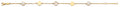 14K Yellow Gold Mop Flower Bracelet