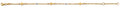 14K Two Tone Gold Ball & Cross Light Bracelet