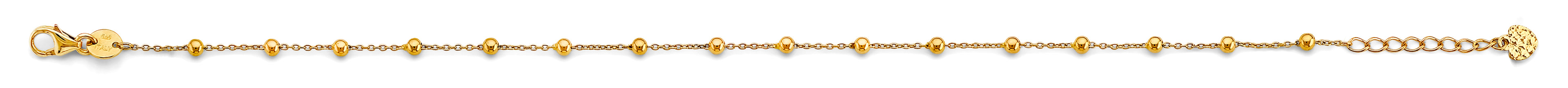 14K Yellow Gold Light Ball Bracelet