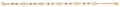 14K Yellow White Rose Gold Light Heart Anklet