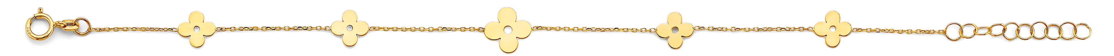 14K Yellow Gold Light Flower Bracelet