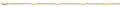 14K Yellow Gold Light Bar Anklet (9+1)