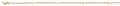 14K Yellow Gold Light Cross Anklet (9+1)