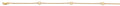 14K Yellow Gold Light Flower Anklet (9+1)