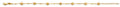 14K Yellow Gold Diamond Cut Ball Bracelet