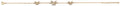 14K Yellow Gold 3 Butterfly CZ Bracelet