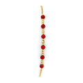 14K Yellow Gold Coral Bead Friendship Bracelet