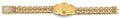 14K Two Tone Gold Two Rows CZ Cuban Guadalupe ID Bracelet