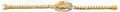 14K Yellow White Rose Gold Cuban Link Guadalupe ID Bracelet