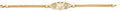 14K Two Tone Gold CZ 15 Years ID Bracelet