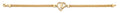 14K Two Tone Gold CZ 15 Years Heart Bracelet