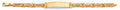 14K Yellow White Rose Gold Plain ID Bracelet