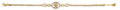 14K Two Tone Gold CZ Butterfly Bracelet