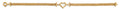 14K Yellow Gold Heart Center Bracelet