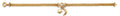 14K Yellow Gold Star & Moon Center Bracelet