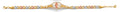 14K Yellow White Rose Gold St. Jude ID CZ Bracelet