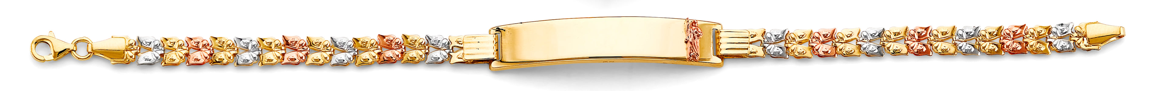 14K Yellow White Rose Gold St. Jude ID Bracelet