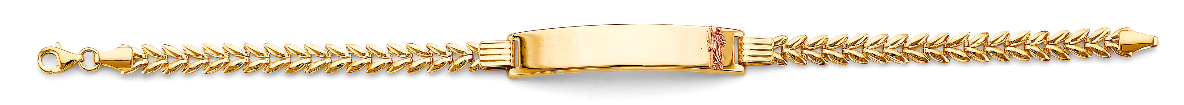 14K Two Tone Gold St. Jude ID Bracelet