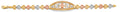 14K Yellow White Rose Gold Guadalupe ID Bracelet