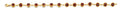 14K Yellow Gold Red Evil Eye Bracelet