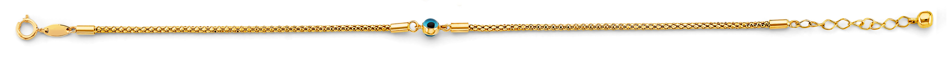 14K Yellow Gold Evil Eye Center Bracelet