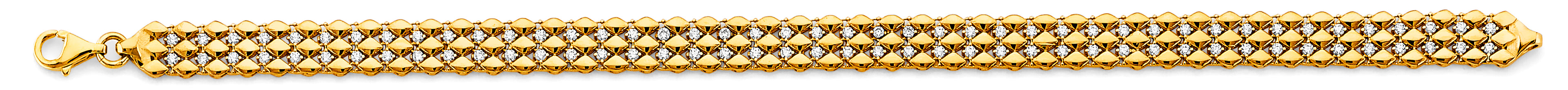 14K Yellow Gold CZ Fancy Bracelet