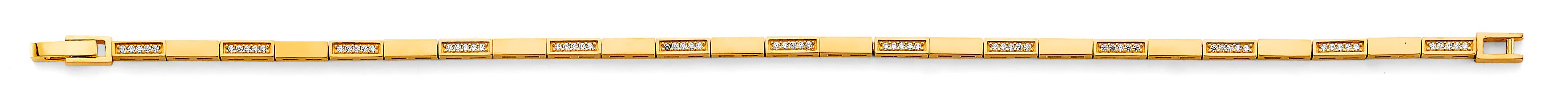 14K Yellow Gold CZ Fancy Bracelet