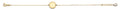 14K Yellow Gold Diamond Cut Engravable Round Pendant Brace
