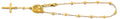 14K Yellow Gold 3 mm Disco Ball Rosary Bracelet W/V-Mary