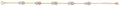 14K Yellow White Rose Gold Flower Bracelet