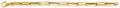 14K Yellow Gold Hollow Long Paperclip Bracelet