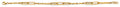 14K Yellow Gold Hollow Paperclip + Chain Bracelet