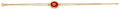 14K Yellow Gold Fancy Red Evil Eye Bracelet