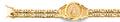 14K Yellow Gold Two Rows Figaro Guadalupe Framed ID Bracelet