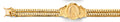 14K Yellow Gold Two Rows Cuban Guadalupe Framed ID Bracelet
