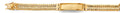 14K Yellow Gold Two Rows Cuban ID Bracelet