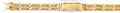 14K Yellow Gold Two Rows Figaro ID Bracelet