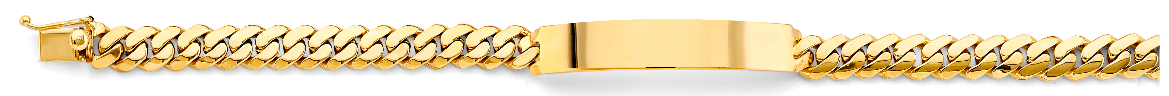 14K Yellow Gold Miami Cuban Link ID Bracelet