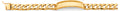 14K Yellow Gold Nugget Cuban Framed ID Bracelet