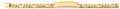 14K Yellow Gold Figaro Link Frame ID Bracelet