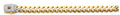 14K Yellow Gold Fancy Hollow Monaco Bracelet W/ CZ Lock