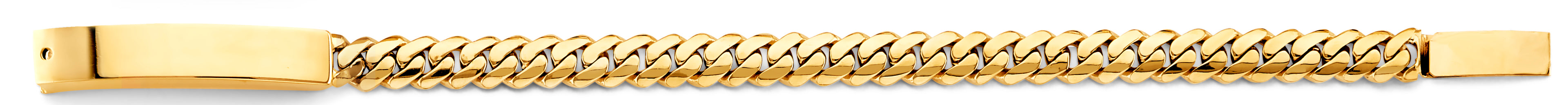 14K Yellow Gold Miami Cuban Link Mil-Id Bracelet